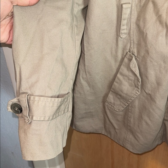 Kenneth Cole Reaction Tan Double-Breasted Short Trench Coat XL - Picture 3 of 6